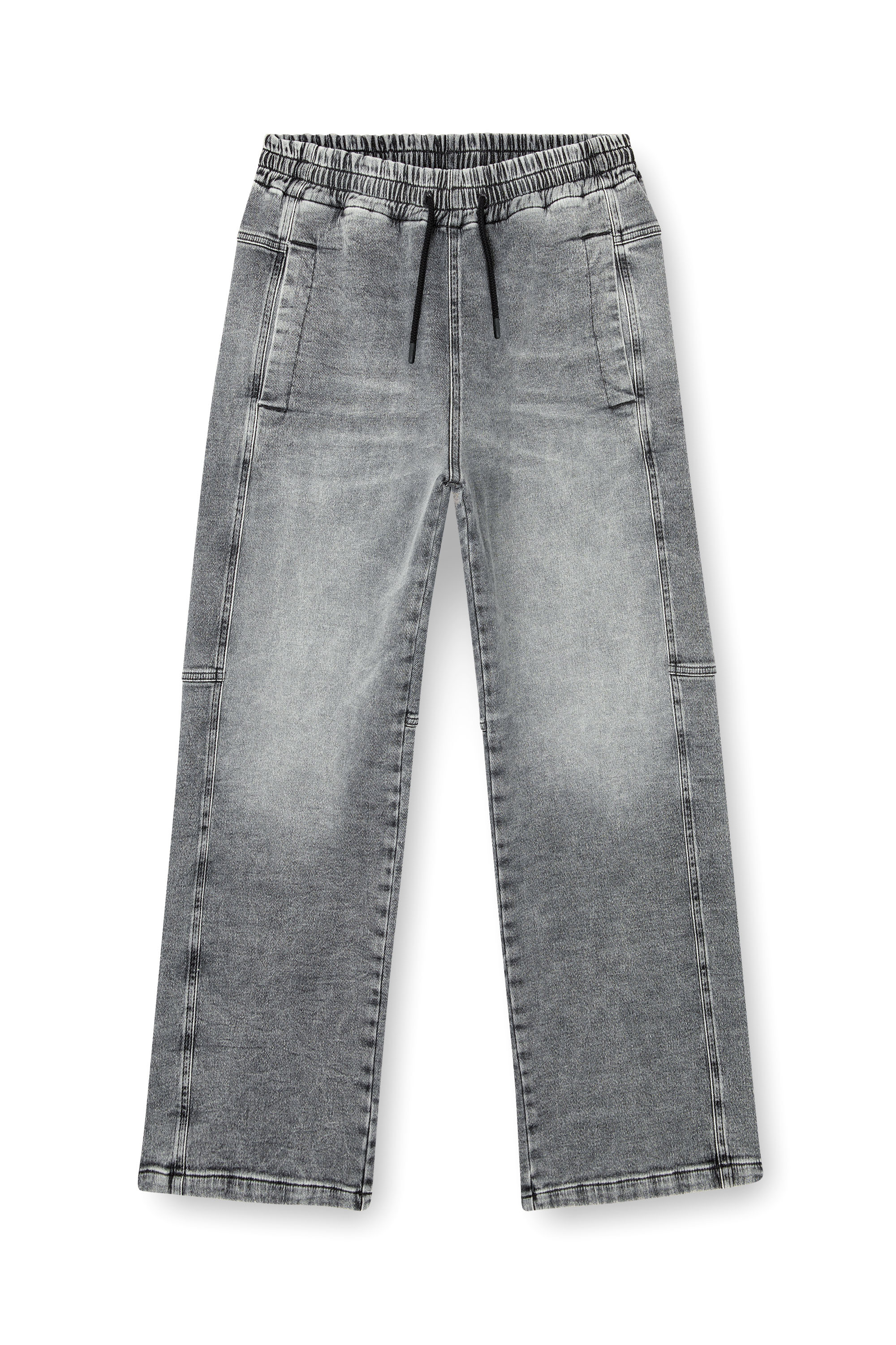 Diesel - Unisex's Relaxed D-Martyans Track Denim 0BEBR, Black/Dark grey - 4